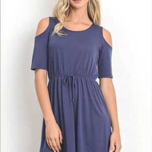 Grey Midi Dress. Never been worn. Very trendy